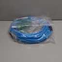 Heavy Duty Reinforced Polyurethane Air Hose 1/4 in x 50 ft, Lightweight, Flexible Compressor Hose with Universal Quick Coupler, Plug and Bend Restrictors, Blue