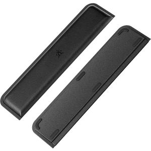 Computer Keyboard Wrist Rest Pad, Ergonomic Soft Memory Foam Wrist Support w/Anti-Slip Rubber Base, Black (Protein leather, 15.35 in*3.54 in*1.1 in)