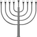 Zion Judaica LED Large Display Menorah Silver Electric Hanukah Menorah Powered by USB Hanukkiah with LED Flame-Shaped Bulbs Chanukah Lights Minorah Hanukah Dcor