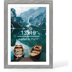 Hongkee 13x19 Picture Frame, Rustic Grey Wood Style, Wall Mounting