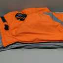 BRKURLEG Dog Winter Jackets for Large Dogs, Dog Coat with Harness Built in, Dogs Snowsuits with Zipper, Waterproof Windproof Pet Puffer Jacket Fleece Vest for Labrador, Dalmatian, Orange XXL