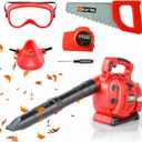 SMILESSKIDDO Toy Leafblower for Kids- Kids Leaf Blower That Really Works with Toy Tool Set, Pretend Play Series Gardening Kids Tool Set