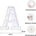 Foaky Light Up Letters,Marquee Letters,Engagement Party Decorations Letter Lights Sign for Night Light Wedding Birthday Party Christmas Lamp Home Bar Decoration (A)