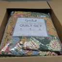 Greenland Home Antique Chic Authentic Patchwork Cotton Quilt Set, Natural, 3-Piece Full/Queen