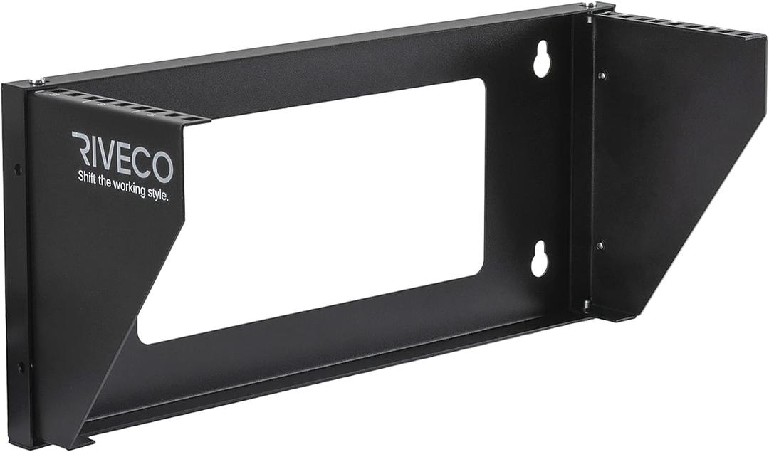 RIVECO 3U Wall Mount Rack for Network| Reinforced Heavy Load 66-99 LBS Small Server Racks Vertical & Horizontal Mounting for 19 inches IT & Studio Equipment.