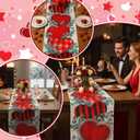 3 Pcs Farmhouse Holiday Table Runner Set Heart Valentines Day Shamrocks St. Patrick's Day Easter Egg Table Runner for Home Dining Room Kitchen Decor, 13x72 Inch(Eucalyptus Leaf)