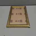 Wood 6x11 Frame Gold, Ornate Natural 11x6in Poster Picture Frame, Modern Golden 6 x 11inch Gallery Wall Photo Frame with HD Plexiglass, Horizontal Vertical Wall Mounting Display 1pcs