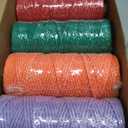 12 Rolls Macrame Cord, 3 mm x 1308 Yards Natural Cotton Twine, Colored Macrame String, Colorful Cotton Rope for DIY Crafts Knitting, Artworks, Wall Hanging, Plant Hangers (Bright Color)
