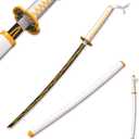 Metal Demon Sword 104cm/41inchs,Stainless Steel, Hashira Pillar and Protagonist Katana for Anime Cosplay, Anime Original Textures, Multiple Styles to Choose from
