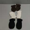SATINIOR 3 Pairs Baby and Toddler Winter Mittens Kids Fleece Warm Mittens for Baby Boy Girl (0-6 Months, White, Coffee, Black)