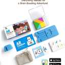 STEM Toys for Kids Ages 4-6, AR Tangram Puzzles with 1000+ Combinations & 20 Cognitive Cards, Food-Grade Silicone Sensory Toy, Interactive Family Games & Meaningful Screen Time Alternative