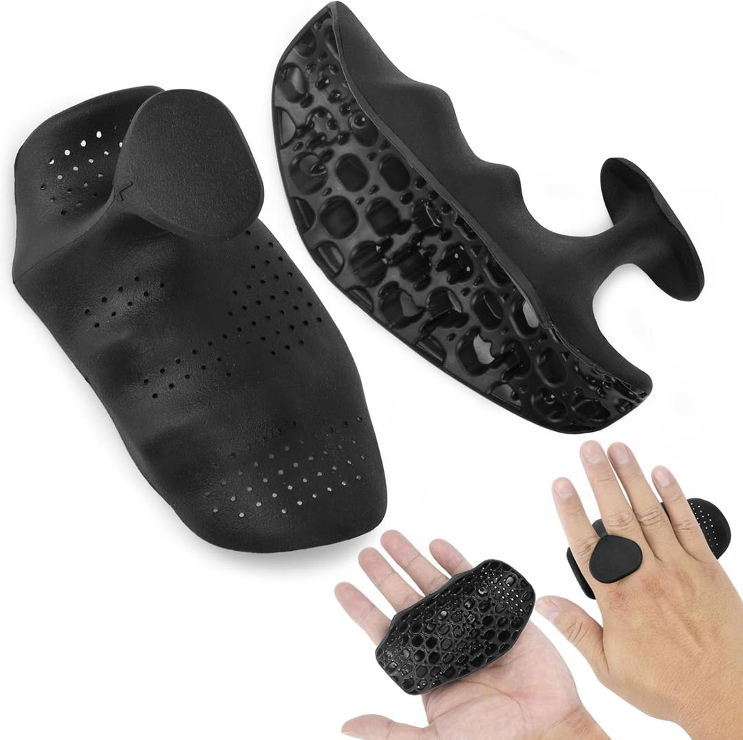 2 x Original Anti-Slip Workout Grips for Weight Lifting with Breathing Hole, Ergonomics Weight Grips for Women Hand Callus Protector Gym Gloves, Soft Rubber Gym Grips for Men Bodybuilding