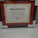 Red Diploma Frames 11x14 with Mat - Certificate Frame 8.5x11 Inch with Mat - 11x14 Inch Without Mat - For Document/Photo(Double Mat - Red with Gold Rim