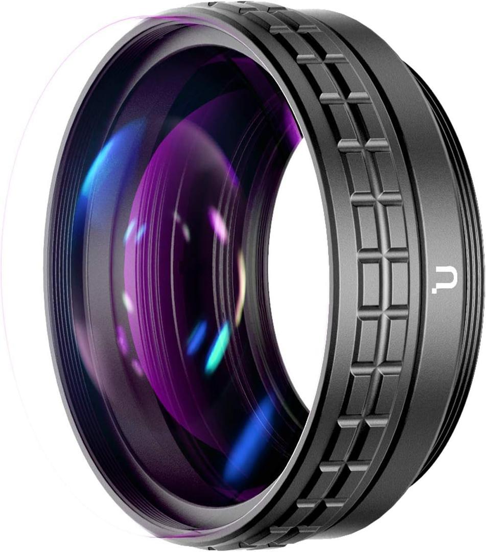 Wide Angle Lens for Sony ZV1 ULANZI WL-1 ZV1 18mm Wide Angle/ 10X Macro 2-in-1 Additional Lens for Sony ZV1/RX100 VII Camera (Black)