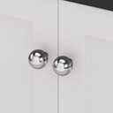 Goldenwarm 10 Pack Chrome Cabinet Knobs Round Ball Dresser Hardware Polished Nickel Kitchen Knobs for Cabinets Single Hole