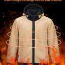 TACVASEN Men's Zip Up Sherpa Lined Hoodies Thick Fleece Heavyweight Jacket Windproof Thermal Zipper Sweatshirt (Black, XXL)