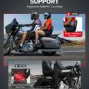 Benlari Passenger Backrest Sissy Bar, Detachable Quick Release Rear Backrest Sissy Bar Fit for Harley Davidson Road Glide Street Glide Road King Electra Glide 2009-2024, Black (Black)