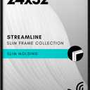 Americanflat 24x32 Poster Frame with Polished Plexiglass - Streamline Collection - Thin Border Picture Frame for Wall Display - Hanging Hardware Included - Black