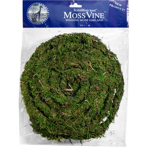 SuperMoss (22711) MossVine Decorative Garland | Preserved Mountain Moss for Home, Wedding, and Garden Decor | Bendable Greenery for Crafts, Centerpieces, Topiaries, and Floral Arrangements, 12 Ft