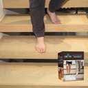 LifeGrip Stair Treads Non-Slip (15PCS), Anti Slip Transparent Stair Treads Tape for Indoor Wooden Step (6"X32"X15P-Treads) (Clear)