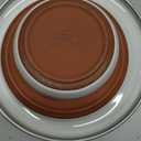 E-far Stoneware Dinnerware Sets for 4, 12 Pieces Reactive Glaze Plates and Bowls Sets, Elegant Dishes with Rustic Terracotta Base, Dishwasher & Microwave Safe, Scratch Resistant, Glacier White