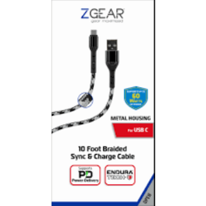 ZGEAR 10 Foot Braided Sync & Change Cable