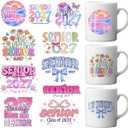 Senior 2027 UV DTF Stickers Pack, Class of 2027 Graduation Decals for High School Students, UV DTF Cup Wraps for 16 oz Glass, Motel Keychain, Bottle, Laptop, Gift College Student Decoration, 2in