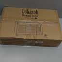 LOHASOK Bread Box for Kitchen Countertop Large Bread Box Farmhouse Bread Container Bread Storage with Window Bread Holder Black