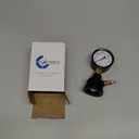 Gas Test Pressure Gauge, 1 FNPT Connection, Brass Valve, Chrome Plated Steel Body Assembly. (Steel Black, 1" FNPT 0-30 psi)