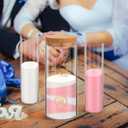 Irenare Unity Sand for Wedding Ceremony Set, Include Vase, Sand, Cork Stopper for Weddings Engagement Anniversary(Gray and Pink,Wedding)