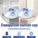 16 Packs Suction Cups 55mm/2.17 Inch Clear Sucker Pads Without Hook for Glass Home Organization Decoration (16, 55mm)