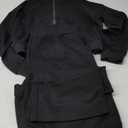 XIEERDUO Lounge Sets for Women 2025 Sweatsuit 2 Piece Outfits Sweatshirt Wide Leg Sweatpant Tracksuit Matching Set (Large, Black)