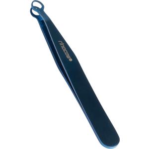 [Premium Hand-Made] Round tip Tweezers, 316 Surgical-Grade Stainless Steel for Safety, Precision tweezers, hair tweezers for plucking, Facial Hair Tweezers for Men & Women, Trim Tweezers (Aqua Blue)