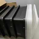 IRIS USA File Box, Plastic File Organizer with Lids for Letter/Legal File, Portable Document Box For Moving, Storage Bin with Durable and Secure Lid, Stackable Nestable BPA-Free, Black 35 Qt. 4 Pack