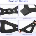 CPAP Chin Strap for Sleep, Anti Snoring Jaw Strap for Men & Women, Breathable Stop Snoring Solution to Keep Mouth Closed, Adjustable Snore Stopper & Sleep Support Device（Black）