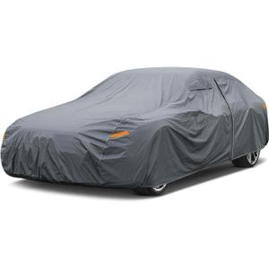 GUNHYI 16 Layers Car Cover Waterproof All Weather, Heavy Duty Outdoor Car Cover Universal Fit Sedan Coupe Chevrolet Caprice, Buick Roadmaster/Riviera, Ford Crown Victoria, Cadillac DTS etc.