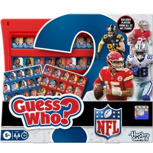 Guess Who? NFL Edition Board Game | Officially Licensed NFL Game for Kids and Families | Ages 6+ | 2 Players | 15 Mins. | Football Games