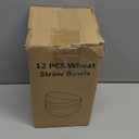 12 Pcs Unbreakable Cereal Bowls Set, 26 Oz Wheat Straw Bowls Set, Microwave & Dishwasher Safe Bowls for Kitchen, Reusable Plastic Bowls for Soup, Salad and Snack, BPA Free, Black