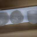 Aspen Creative 23649-73-3 Frosted Glass Shade with White Paint, 1-5/8" Fitter Size, 5-7/8" Diameter x 4-3/4" Height, 3 Pack