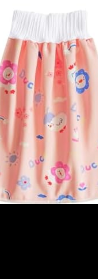 CUXFLS Waterproof Diaper Skirt for Baby Toddler Bed Wetting Training Diaper Shorts for Boys and Girls Night Time (Duck+Duck) - L