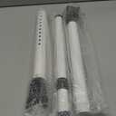 HoneSecur 2-in-1 Door Security Bar & Sliding Patio Door Stopper Security Jammer Bar Child Proof Adjustable Constructed of High Grade Iron Window Doors Security Bars, White