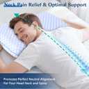 Thin Pillow for Sleeping, Cooling Gel Flat Pillow for Stomach and Back Sleepers, Ultra Slim Stomach Sleeping Pillows for Shoulder Neck Pain Relief, Low Profile Memory Foam Pillows 2.25-inches