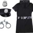 Soyoekbt Sexy Cop Costume for Women Police Costume Cosplay Halloween Party Outfit (XL)