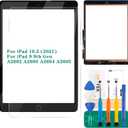 for iPad 9th Gen Generation Touch Screen for iPad 9 A2602 Screen Replacement for iPad 10.2 2021 Digitizer A2603 A2604 A2605 Glass Sensor Panel (with Home Button) (Black)