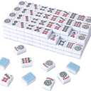 TIASUSAN American Mahjong Tile Set with 166 Blue Back Tiles (1.2, Tiles Only), 1.2 Inches X 5 Inches X 10 Inches