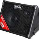 Coolmusic BP80 Battery Powered Acoustic Guitar Amplifier- Portable Bluetooth Speaker 100W, 6 Inputs,3 Band EQ, Black