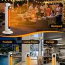 Patio Heaters for Outdoor Use w/4 Modes, Heating 350Sq.ft in 1S, 1500W PTC Ceramic Electric Heater, Overheating & Tip-Over Protection, 70 Oscillating Space Heaters for Indoor Use Large Room