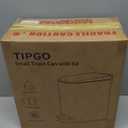 TIPGO Slim Bathroom Trash Can with Lid Soft Close, Step Pedal, 6 Liter / 1.6 Gallon Stainless Steel Trash Bin, Small Garbage Cans for Bedroom, Office, Kitchen (Matte Blue)