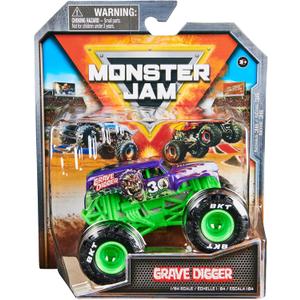 Monster Jam, Official Grave Digger Monster Truck, Die-Cast Vehicle, 1:64 Scale, Kids Toys for Boys Ages 3 and Up