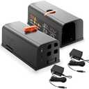 Electric Mouse Trap, 2 Pack Indoor Reusable Electric Mouse Trap Zapper with Anti-Escape Design & Dual Power, Electronic Rat Trap with No-Touch Cleaning for Kitchen, Garage